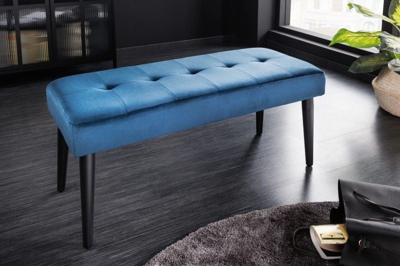 Bank Boutique Blauw 95cm Fluweel - 42193