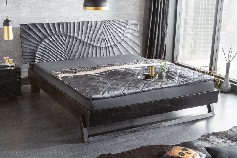 Bed Scorpion Zwart 180x200cm Massief Mango Hout- 40431
