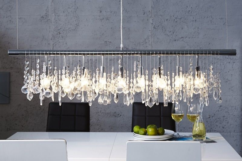 Hanglamp Diamonds Glas/Chroom 120cm - 124