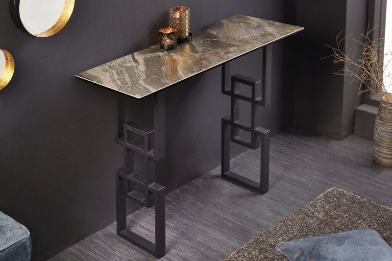 Sidetable Atlantis Taupe 100cm marmer look - 41746