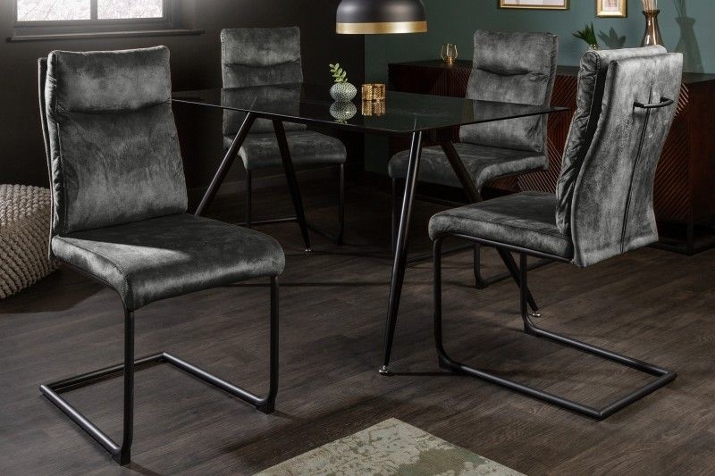 Eetkamerstoel Comfort Groen Fluweel - 41170