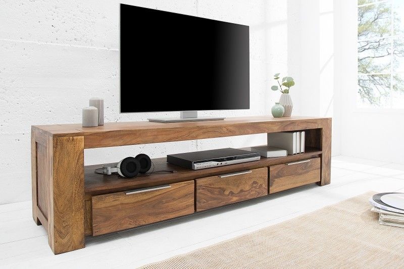 Tv meubel Makassar 170cm Massief Sheesham Hout - 38111