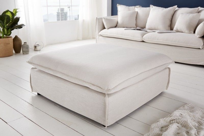 Hocker heaven 100cm Natuur Linnen - 37933