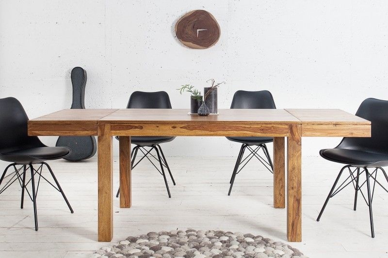 Eettafel Lagos 120-200cm Massief Sheesham Hout met verlengstukken - 20976