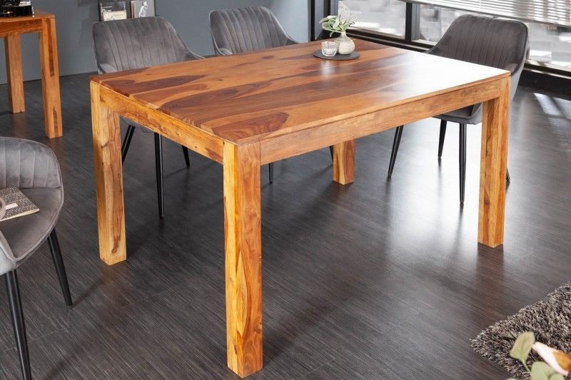 Eettafel Lagos 140cm Massief Sheesham Hout - 20601