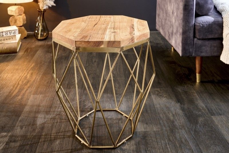 Salontafel Diamond 50x50cm Massief Acacia Hout - 41855