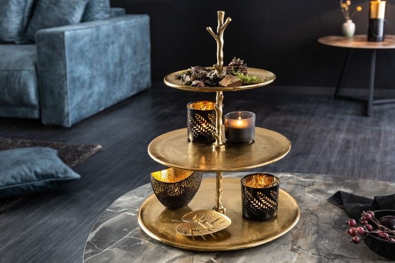 Etagiere Abstract Goud 35cm - 41603