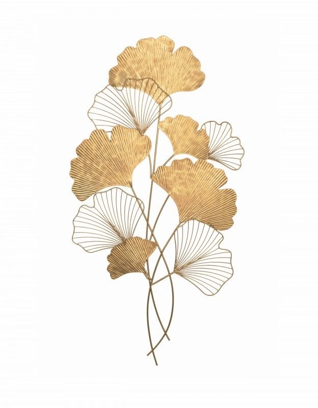 Wanddecoratie Ginkgo Goud 110cm - 41272