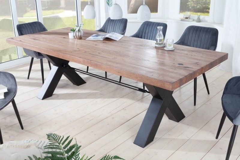 Eettafel Thor 240cm Massief Wild Eiken Hout - 37401