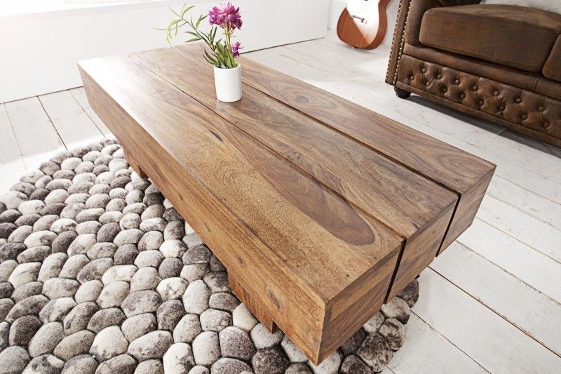 Salontafel Bolt 100cm Massief Sheesham Hout - 36337